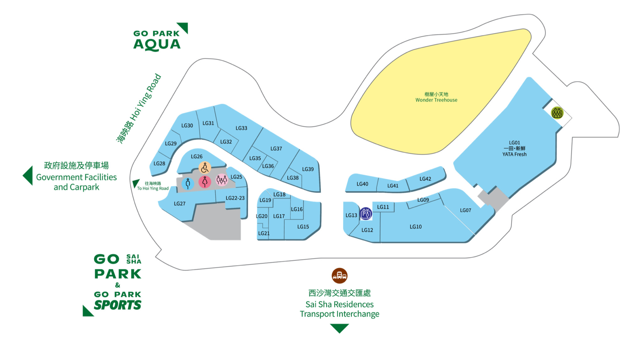 GO PARK 商場平面及設施分布